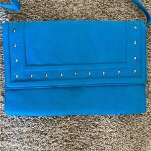 NWOT- H&M Turquoise Faux Suede Women's Crossbody Bag